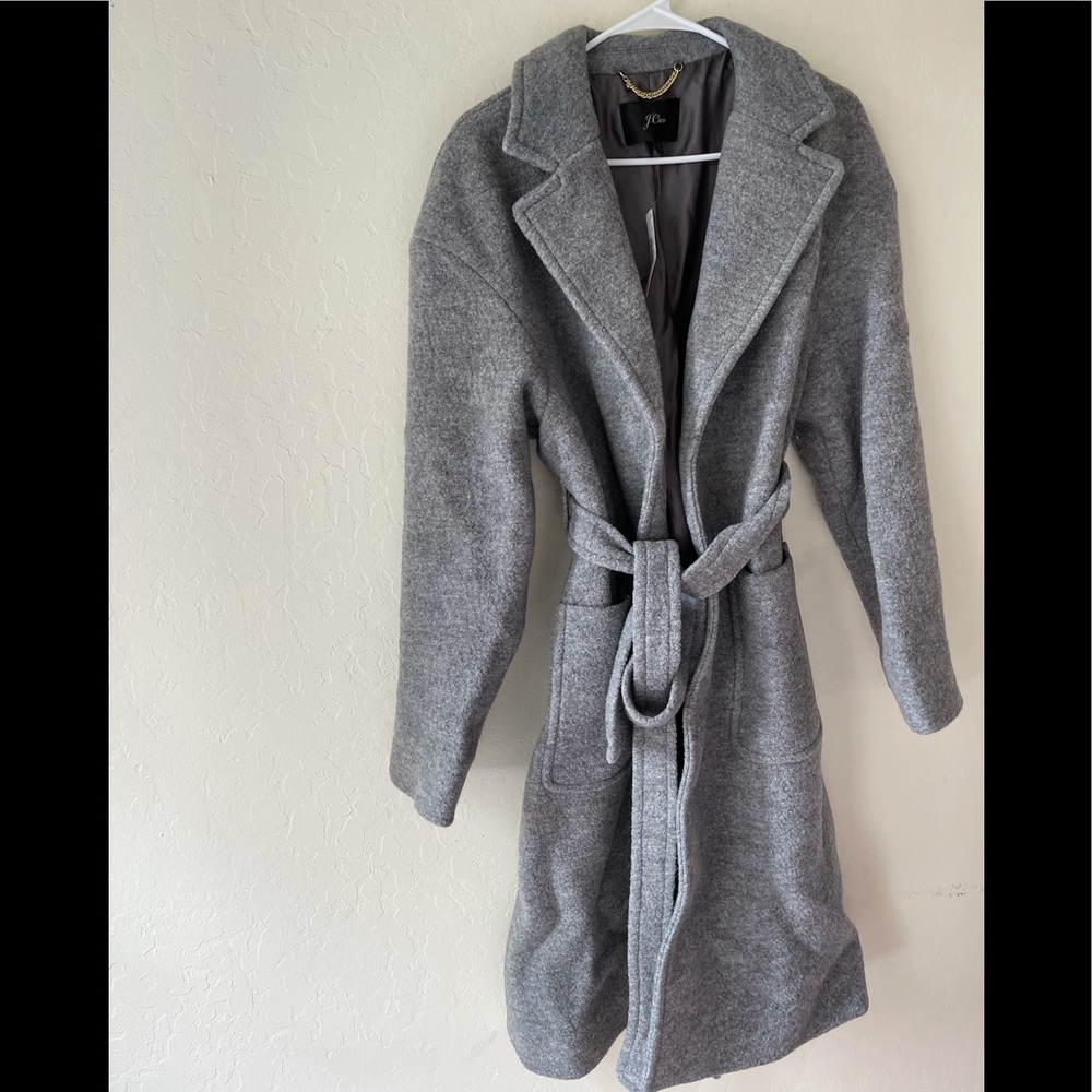 NWT J.crew belted wool coat - Picture 2 of 8